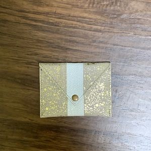 Anthropologie metallic card holder